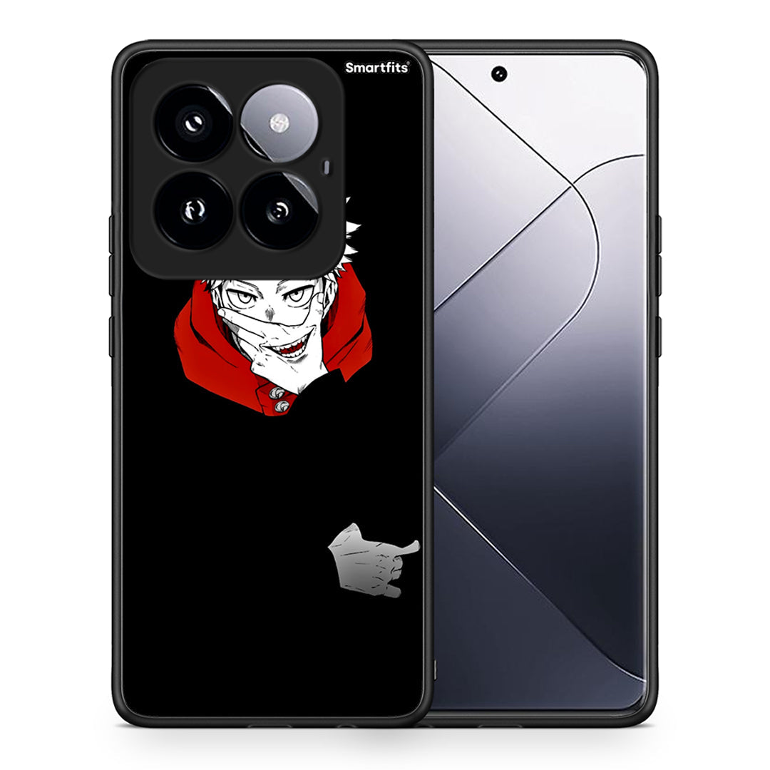 Θήκη Xiaomi 14 Pro 5G Itadori Anime από τη Smartfits με σχέδιο στο πίσω μέρος και μαύρο περίβλημα | Xiaomi 14 Pro 5G Itadori Anime case with colorful back and black bezels