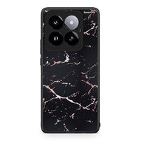 Thumbnail for 4 - Xiaomi 14 Pro 5G Black Rosegold Marble case, cover, bumper