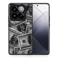 Thumbnail for Θήκη Xiaomi 14 Pro 5G Money Dollars από τη Smartfits με σχέδιο στο πίσω μέρος και μαύρο περίβλημα | Xiaomi 14 Pro 5G Money Dollars case with colorful back and black bezels