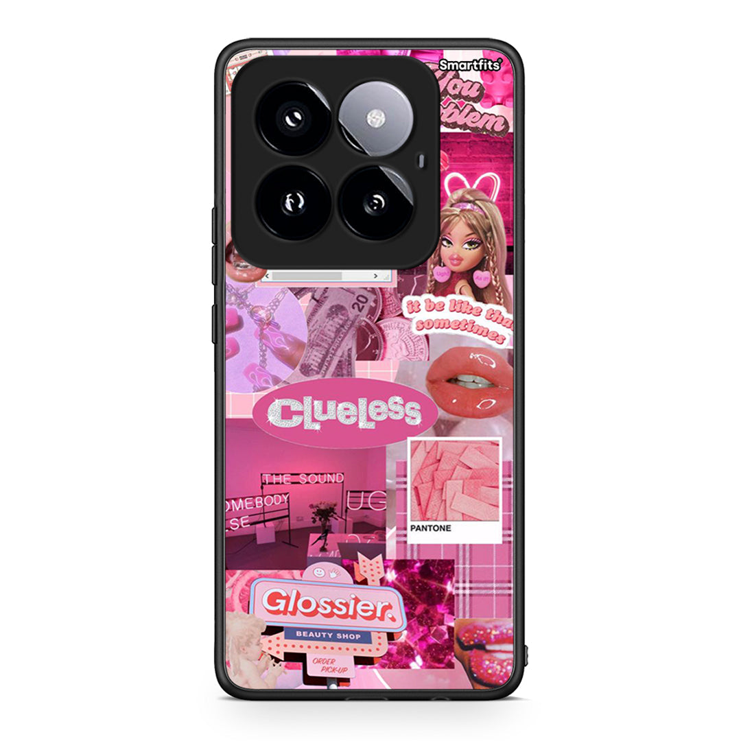 Xiaomi 14 Pro 5G Pink Love Θήκη Αγίου Βαλεντίνου από τη Smartfits με σχέδιο στο πίσω μέρος και μαύρο περίβλημα | Smartphone case with colorful back and black bezels by Smartfits