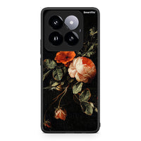 Thumbnail for Xiaomi 14 Pro 5G Vintage Roses θήκη από τη Smartfits με σχέδιο στο πίσω μέρος και μαύρο περίβλημα | Smartphone case with colorful back and black bezels by Smartfits