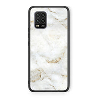 Thumbnail for Xiaomi Mi 10 Lite White Gold Marble θήκη από τη Smartfits με σχέδιο στο πίσω μέρος και μαύρο περίβλημα | Smartphone case with colorful back and black bezels by Smartfits