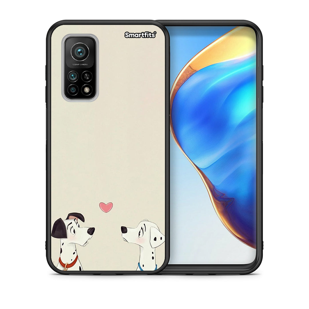 Θήκη Xiaomi Mi 10T/10T Pro Dalmatians Love από τη Smartfits με σχέδιο στο πίσω μέρος και μαύρο περίβλημα | Xiaomi Mi 10T/10T Pro Dalmatians Love case with colorful back and black bezels