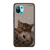 Thumbnail for Xiaomi Mi 11 Cats In Love Θήκη από τη Smartfits με σχέδιο στο πίσω μέρος και μαύρο περίβλημα | Smartphone case with colorful back and black bezels by Smartfits