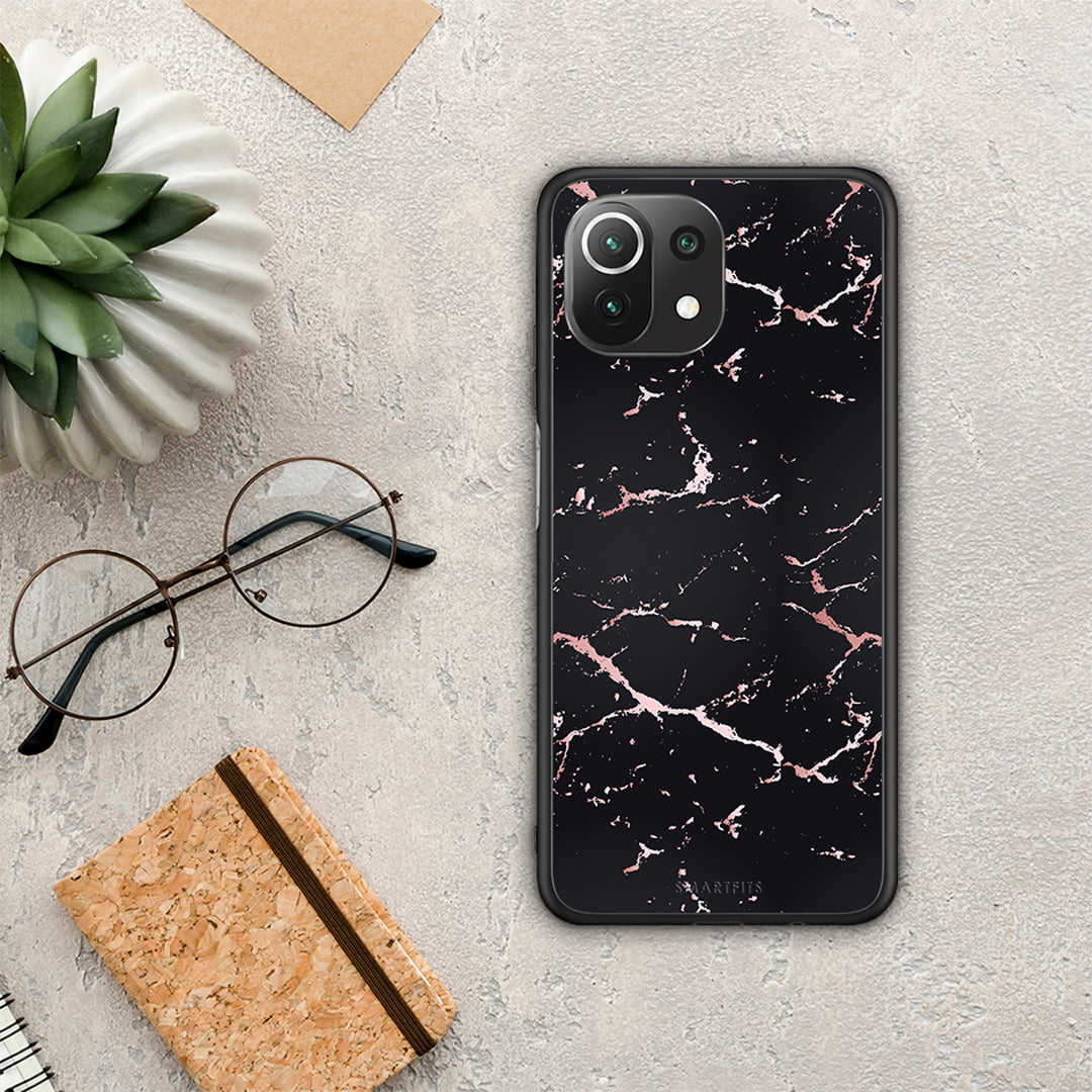 Marble Black Rosegold - Xiaomi 11 Lite 5G NE / Mi 11 Lite θήκη