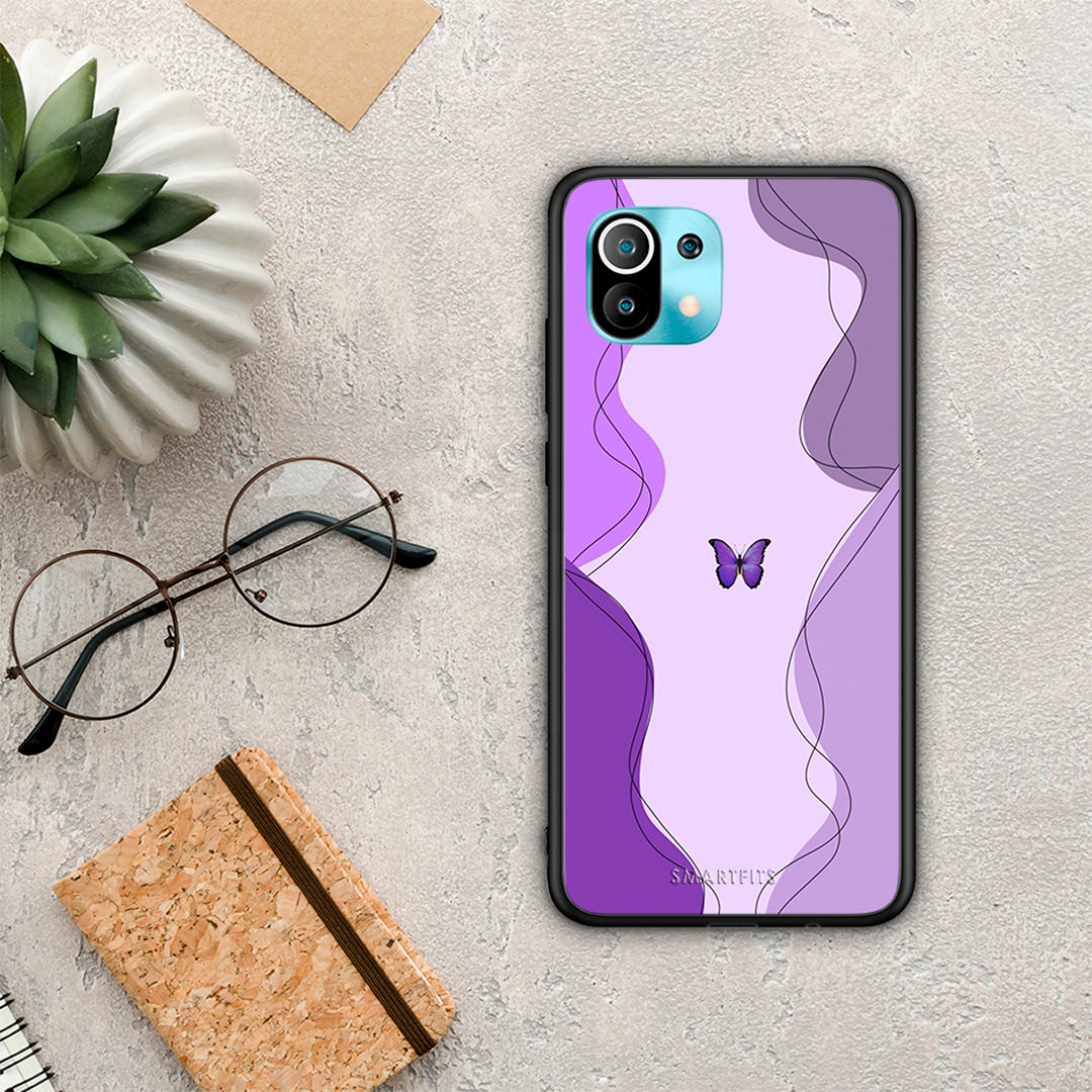 Purple Mariposa - Xiaomi Mi 11 / 11 Pro θήκη