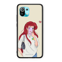 Thumbnail for Xiaomi Mi 11 Walking Mermaid Θήκη από τη Smartfits με σχέδιο στο πίσω μέρος και μαύρο περίβλημα | Smartphone case with colorful back and black bezels by Smartfits