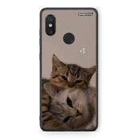 Thumbnail for Xiaomi Mi 8 Cats In Love Θήκη από τη Smartfits με σχέδιο στο πίσω μέρος και μαύρο περίβλημα | Smartphone case with colorful back and black bezels by Smartfits
