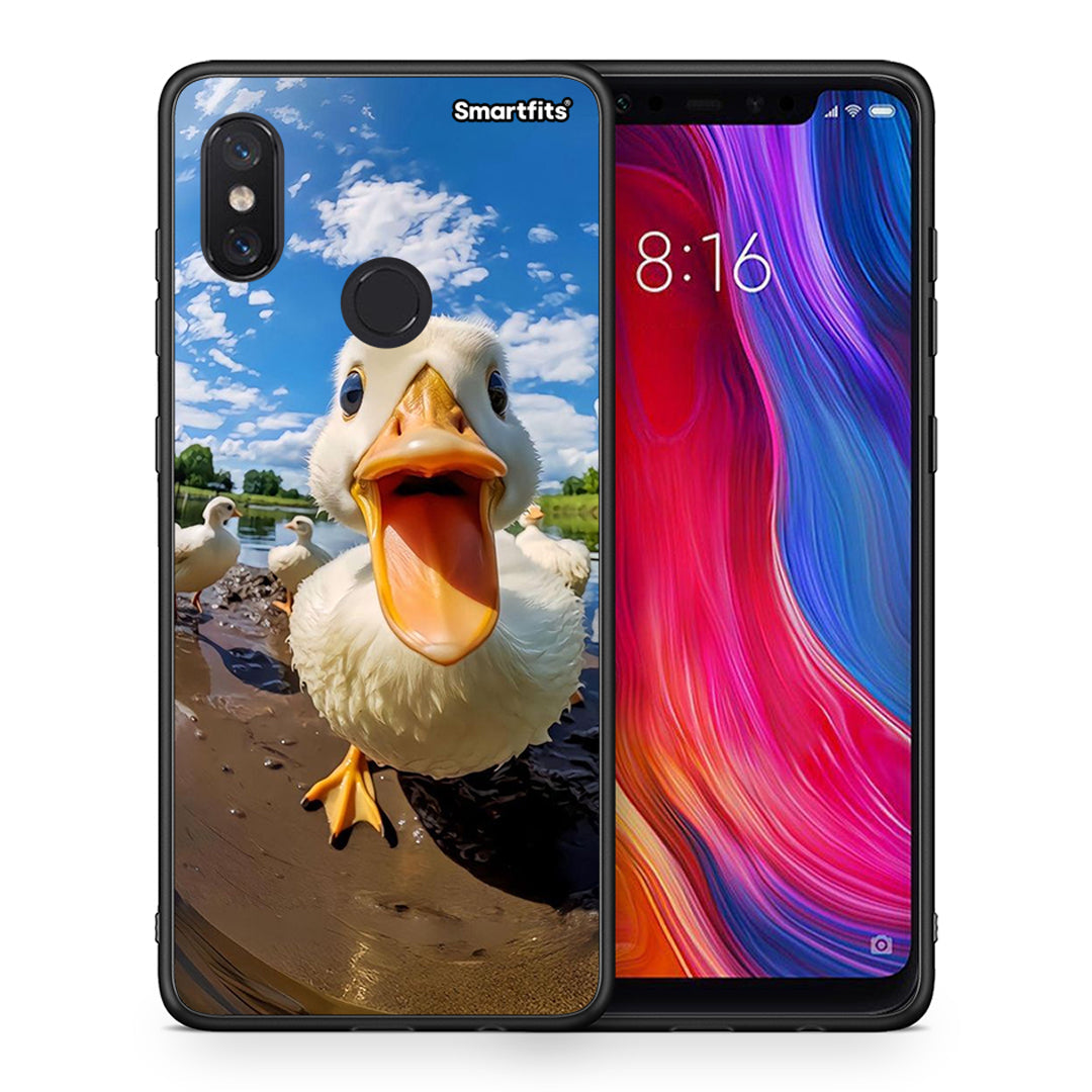 Θήκη Xiaomi Mi 8 Duck Face από τη Smartfits με σχέδιο στο πίσω μέρος και μαύρο περίβλημα | Xiaomi Mi 8 Duck Face case with colorful back and black bezels