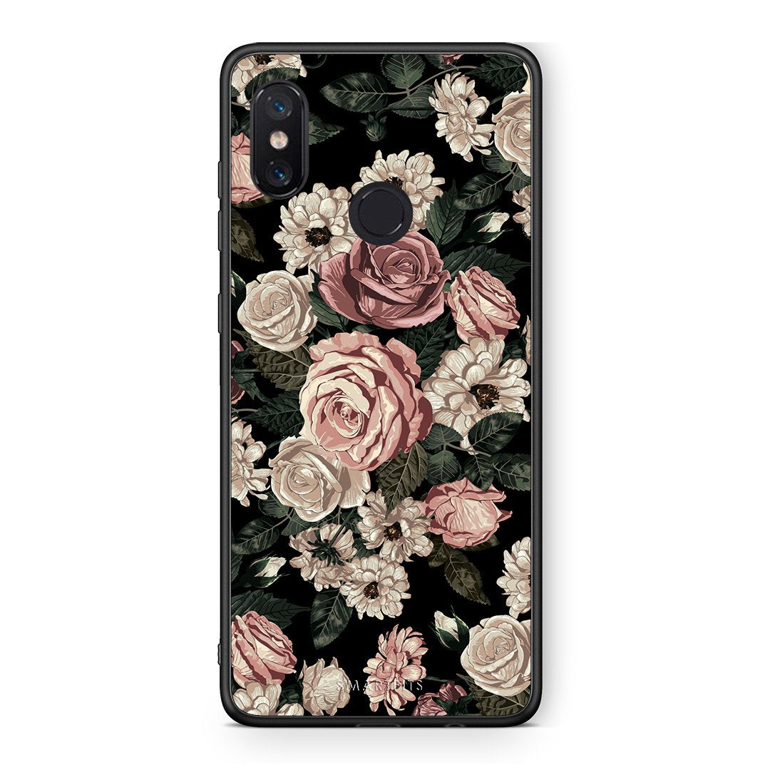 4 - Xiaomi Mi 8 Wild Roses Flower case, cover, bumper
