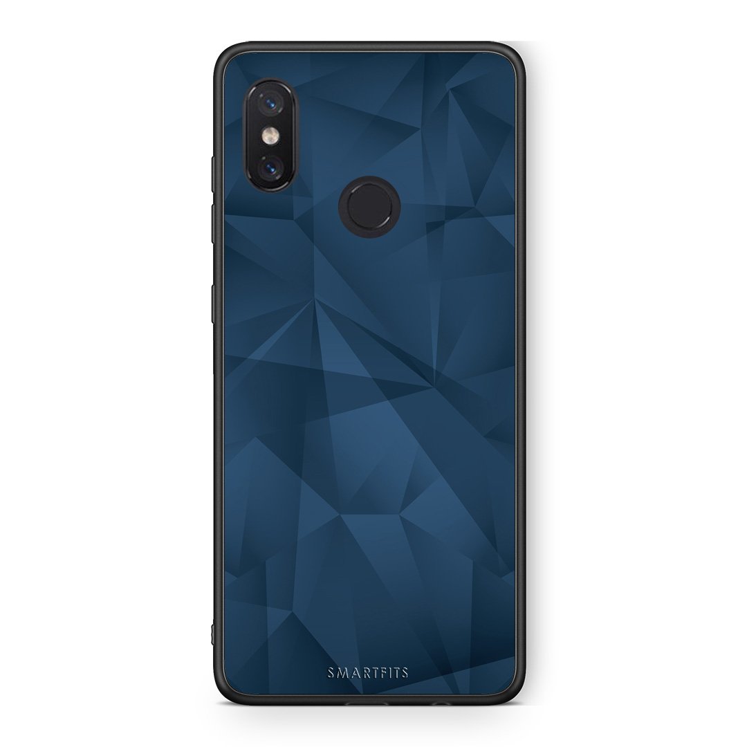 39 - Xiaomi Mi 8 Blue Abstract Geometric case, cover, bumper