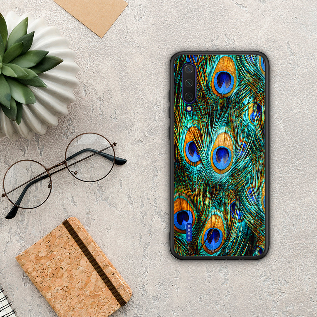 Real Peacock Feathers - Xiaomi Mi 9 Lite θήκη