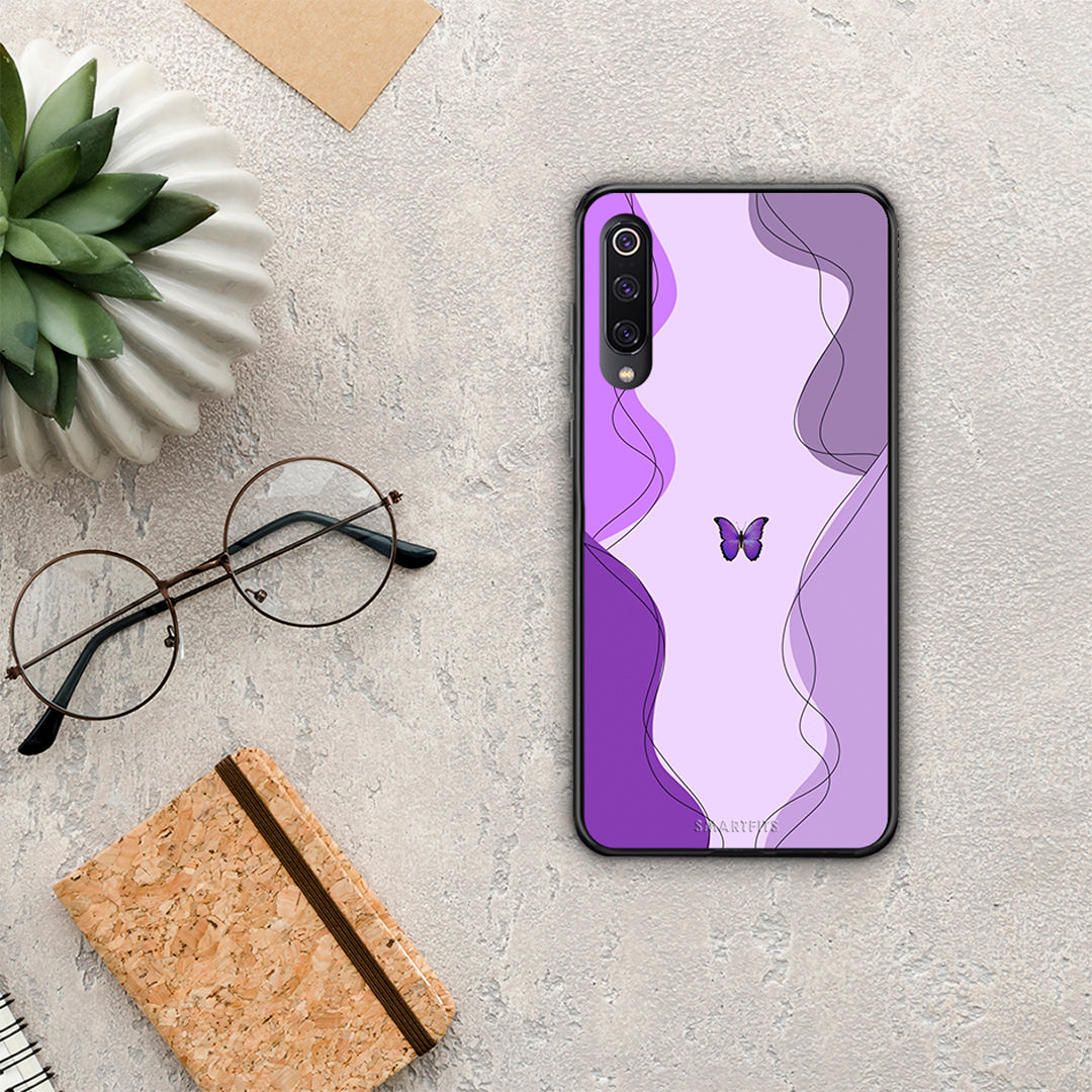 Purple Mariposa - Xiaomi Mi 9 θήκη