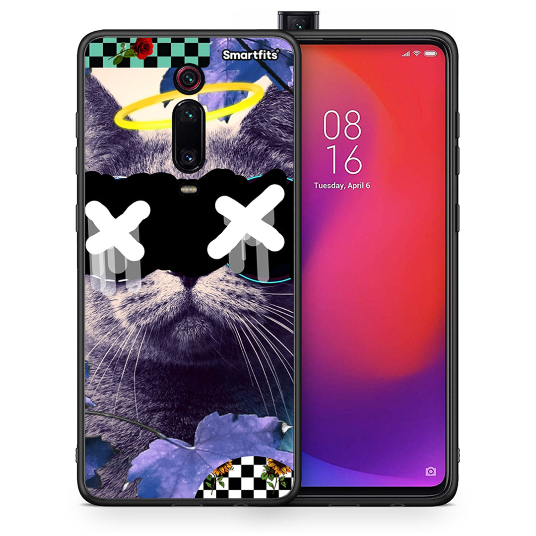 Θήκη Xiaomi Mi 9T Cat Collage από τη Smartfits με σχέδιο στο πίσω μέρος και μαύρο περίβλημα | Xiaomi Mi 9T Cat Collage case with colorful back and black bezels