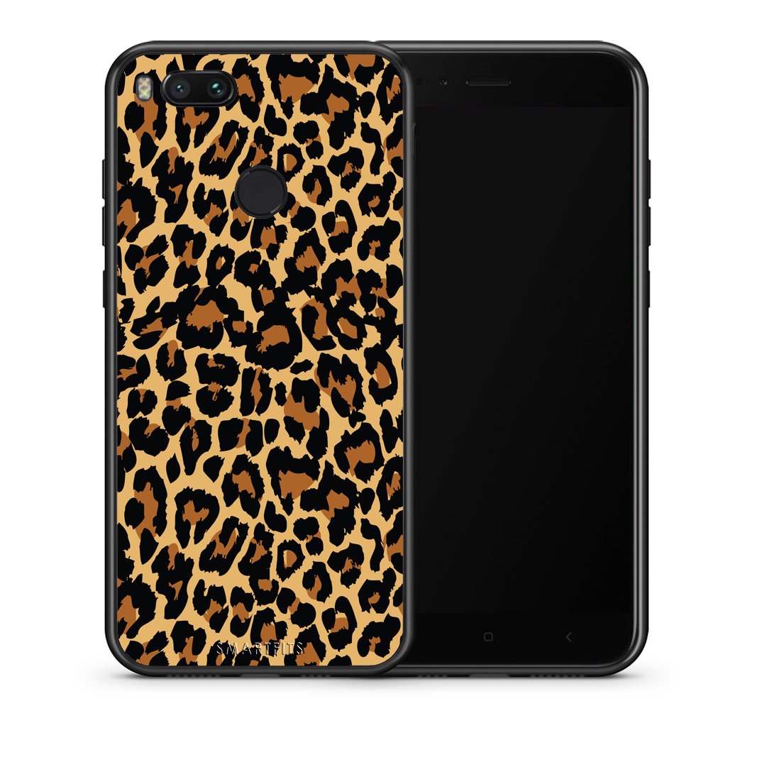 Θήκη Xiaomi Mi A1 Leopard Animal από τη Smartfits με σχέδιο στο πίσω μέρος και μαύρο περίβλημα | Xiaomi Mi A1 Leopard Animal case with colorful back and black bezels