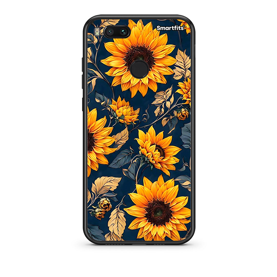 xiaomi mi aAutumn Sunflowers Θήκη από τη Smartfits με σχέδιο στο πίσω μέρος και μαύρο περίβλημα | Smartphone case with colorful back and black bezels by Smartfits