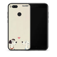 Thumbnail for Θήκη Xiaomi Mi A1 Dalmatians Love από τη Smartfits με σχέδιο στο πίσω μέρος και μαύρο περίβλημα | Xiaomi Mi A1 Dalmatians Love case with colorful back and black bezels