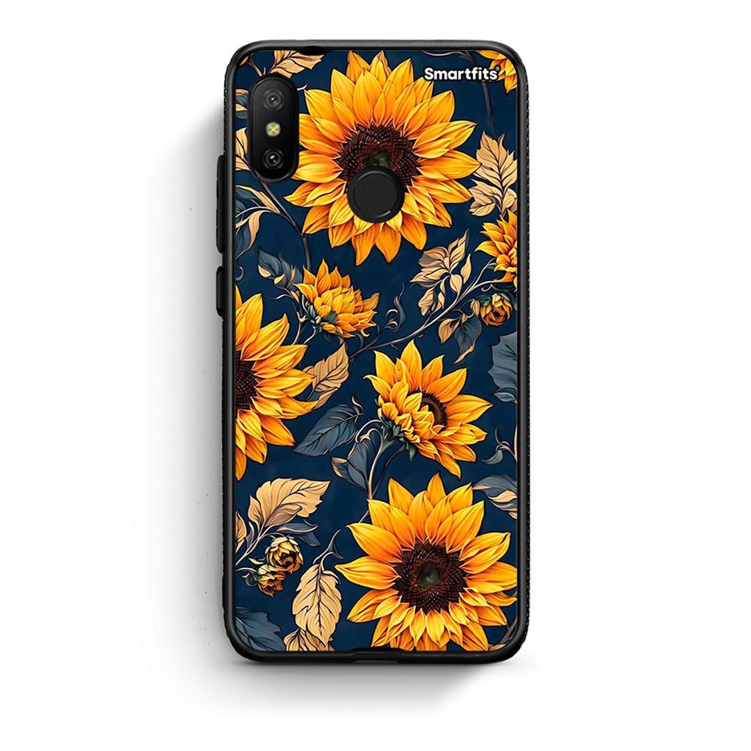 Xiaomi Mi A2 Lite Autumn Sunflowers Θήκη από τη Smartfits με σχέδιο στο πίσω μέρος και μαύρο περίβλημα | Smartphone case with colorful back and black bezels by Smartfits
