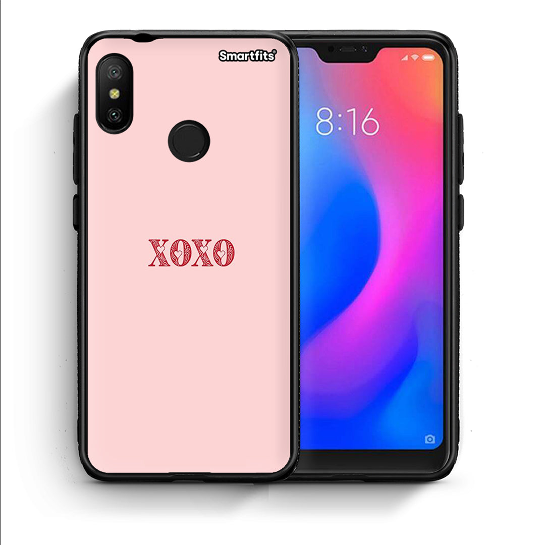 Θήκη Xiaomi Mi A2 Lite XOXO Love από τη Smartfits με σχέδιο στο πίσω μέρος και μαύρο περίβλημα | Xiaomi Mi A2 Lite XOXO Love case with colorful back and black bezels