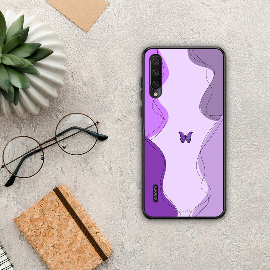Purple Mariposa - Xiaomi Mi A3 θήκη