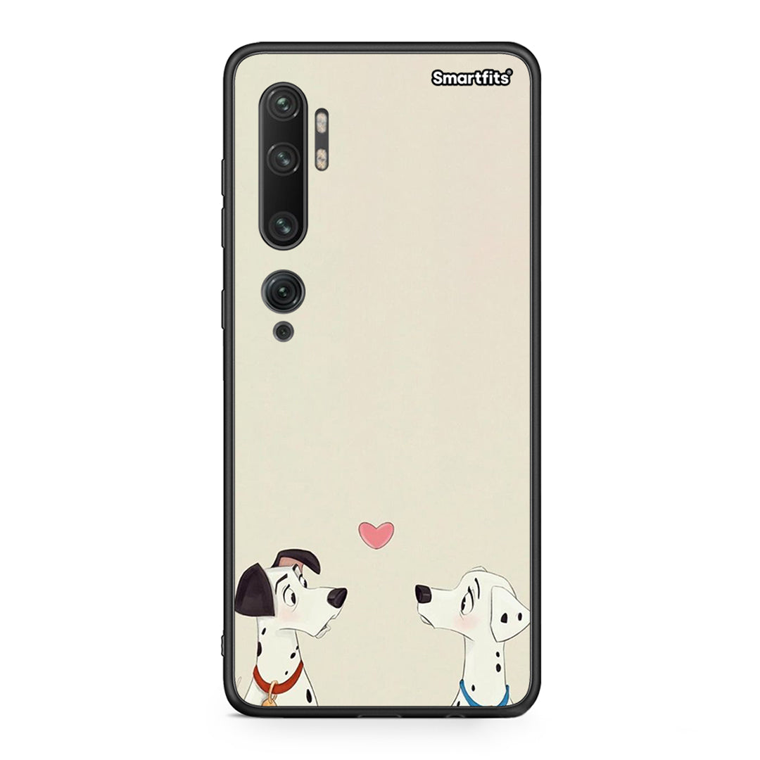 Xiaomi Mi Note 10 Pro Dalmatians Love θήκη από τη Smartfits με σχέδιο στο πίσω μέρος και μαύρο περίβλημα | Smartphone case with colorful back and black bezels by Smartfits