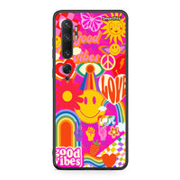Thumbnail for Xiaomi Mi Note 10 Pro Hippie Love θήκη από τη Smartfits με σχέδιο στο πίσω μέρος και μαύρο περίβλημα | Smartphone case with colorful back and black bezels by Smartfits