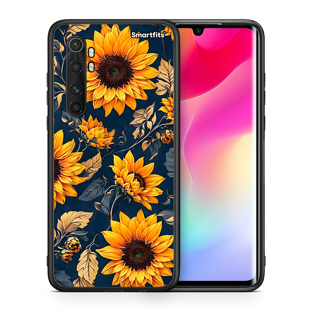 Θήκη Xiaomi Mi 10 Ultra Autumn Sunflowers από τη Smartfits με σχέδιο στο πίσω μέρος και μαύρο περίβλημα | Xiaomi Mi 10 Ultra Autumn Sunflowers case with colorful back and black bezels