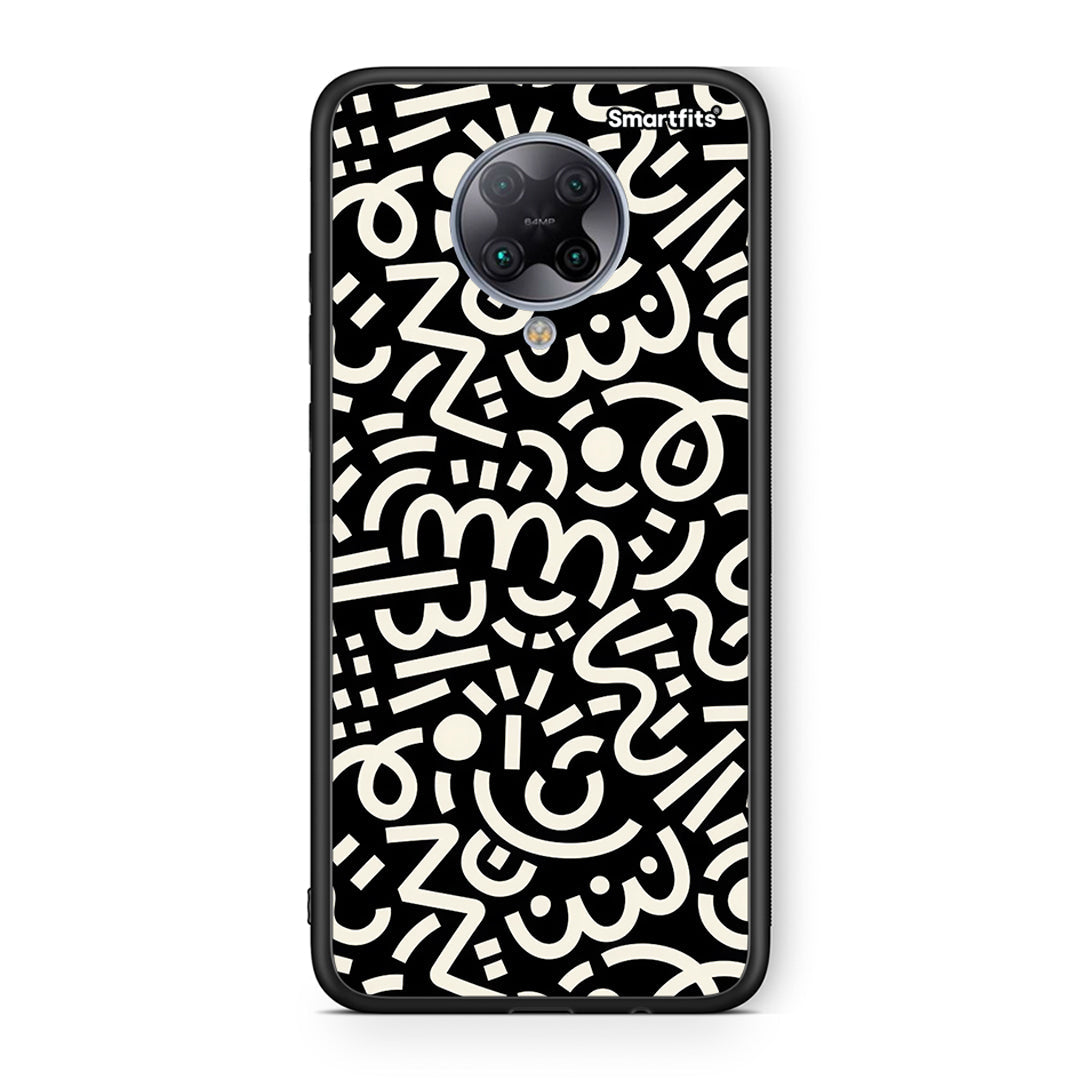 Xiaomi Poco F2 Pro Doodle Art Θήκη από τη Smartfits με σχέδιο στο πίσω μέρος και μαύρο περίβλημα | Smartphone case with colorful back and black bezels by Smartfits