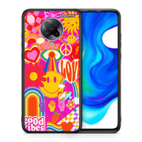 Thumbnail for Θήκη Xiaomi Poco F2 Pro Hippie Love από τη Smartfits με σχέδιο στο πίσω μέρος και μαύρο περίβλημα | Xiaomi Poco F2 Pro Hippie Love case with colorful back and black bezels