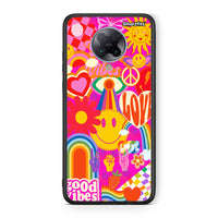 Thumbnail for Xiaomi Poco F2 Pro Hippie Love θήκη από τη Smartfits με σχέδιο στο πίσω μέρος και μαύρο περίβλημα | Smartphone case with colorful back and black bezels by Smartfits