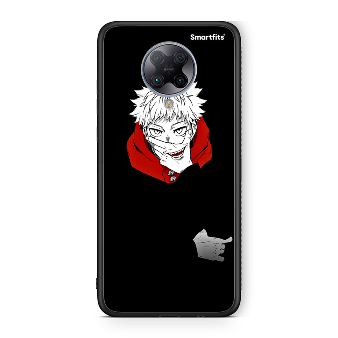 Xiaomi Poco F2 Pro Itadori Anime θήκη από τη Smartfits με σχέδιο στο πίσω μέρος και μαύρο περίβλημα | Smartphone case with colorful back and black bezels by Smartfits