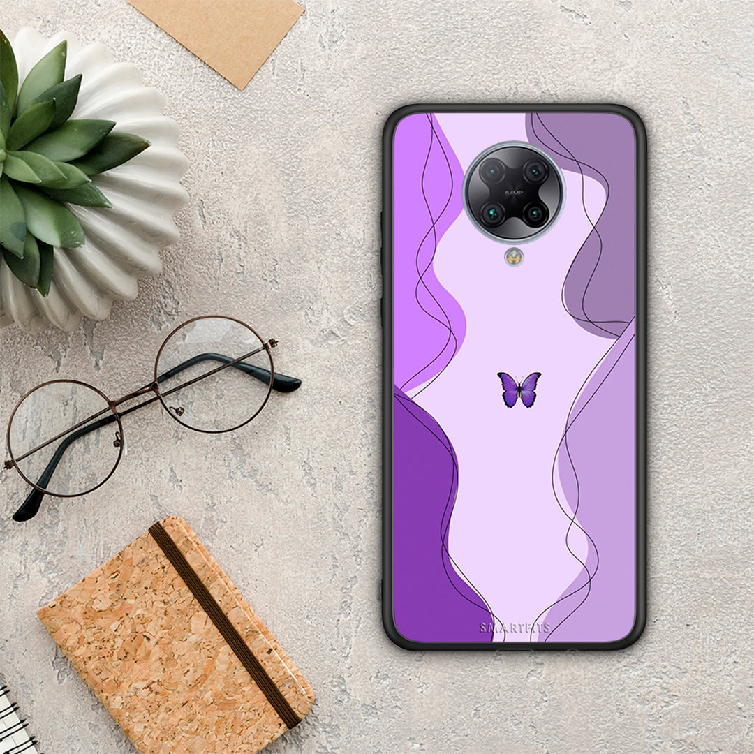 Purple Mariposa - Xiaomi Poco F2 Pro θήκη