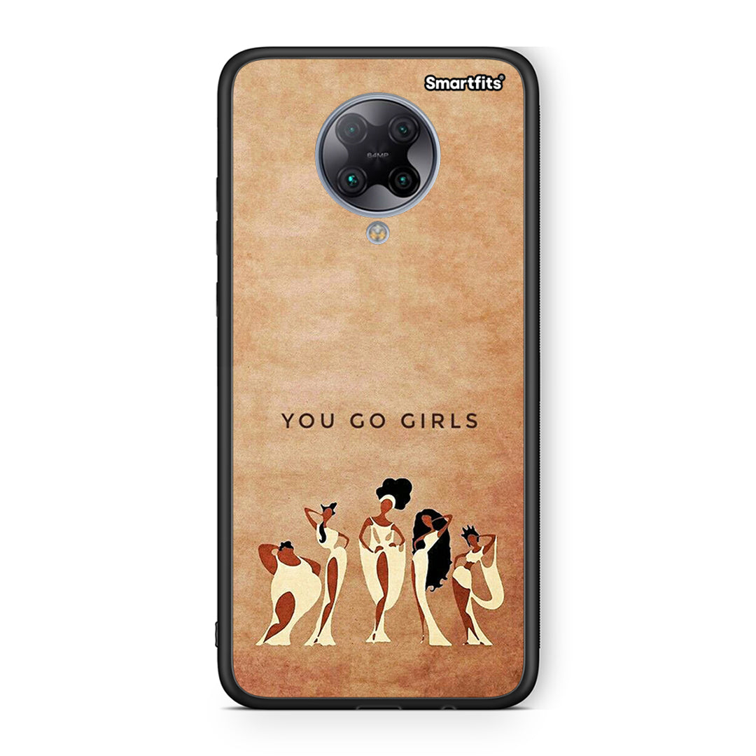 Xiaomi Poco F2 Pro You Go Girl θήκη από τη Smartfits με σχέδιο στο πίσω μέρος και μαύρο περίβλημα | Smartphone case with colorful back and black bezels by Smartfits