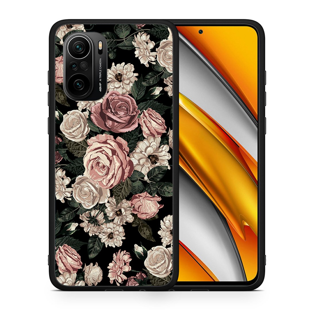 Θήκη Xiaomi Mi 11i Wild Roses Flower από τη Smartfits με σχέδιο στο πίσω μέρος και μαύρο περίβλημα | Xiaomi Mi 11i Wild Roses Flower case with colorful back and black bezels