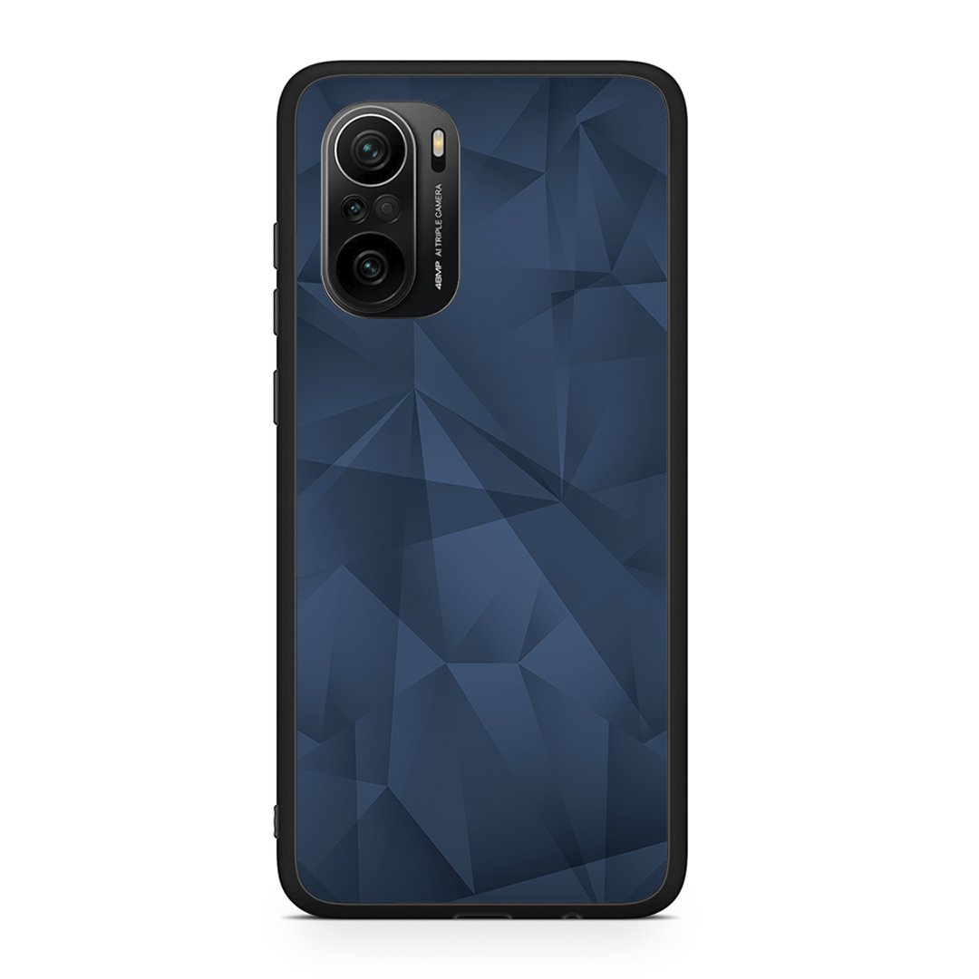 Xiaomi Poco F3 Blue Abstract Geometric θήκη από τη Smartfits με σχέδιο στο πίσω μέρος και μαύρο περίβλημα | Smartphone case with colorful back and black bezels by Smartfits