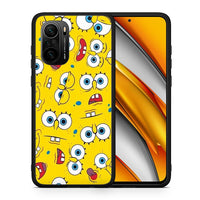 Thumbnail for Θήκη Xiaomi Poco F3 Sponge PopArt από τη Smartfits με σχέδιο στο πίσω μέρος και μαύρο περίβλημα | Xiaomi Poco F3 Sponge PopArt case with colorful back and black bezels