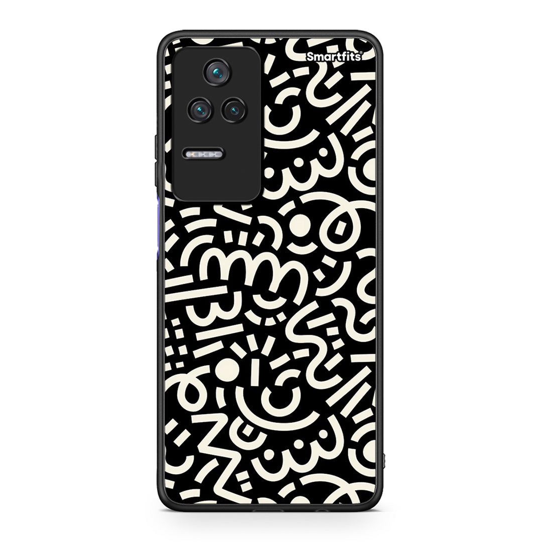 Xiaomi Poco F4 / Redmi K40S Doodle Art θήκη από τη Smartfits με σχέδιο στο πίσω μέρος και μαύρο περίβλημα | Smartphone case with colorful back and black bezels by Smartfits