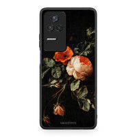 Thumbnail for Xiaomi Poco F4 / Redmi K40S Vintage Roses θήκη από τη Smartfits με σχέδιο στο πίσω μέρος και μαύρο περίβλημα | Smartphone case with colorful back and black bezels by Smartfits