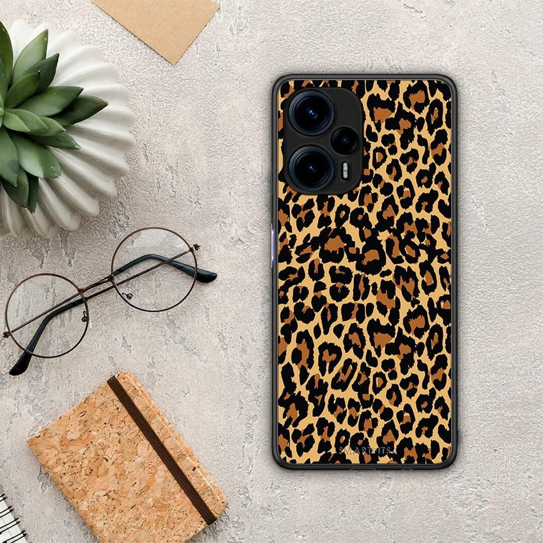 Θήκη Xiaomi Poco F5 5G Animal Leopard από τη Smartfits με σχέδιο στο πίσω μέρος και μαύρο περίβλημα | Xiaomi Poco F5 5G Animal Leopard Case with Colorful Back and Black Bezels