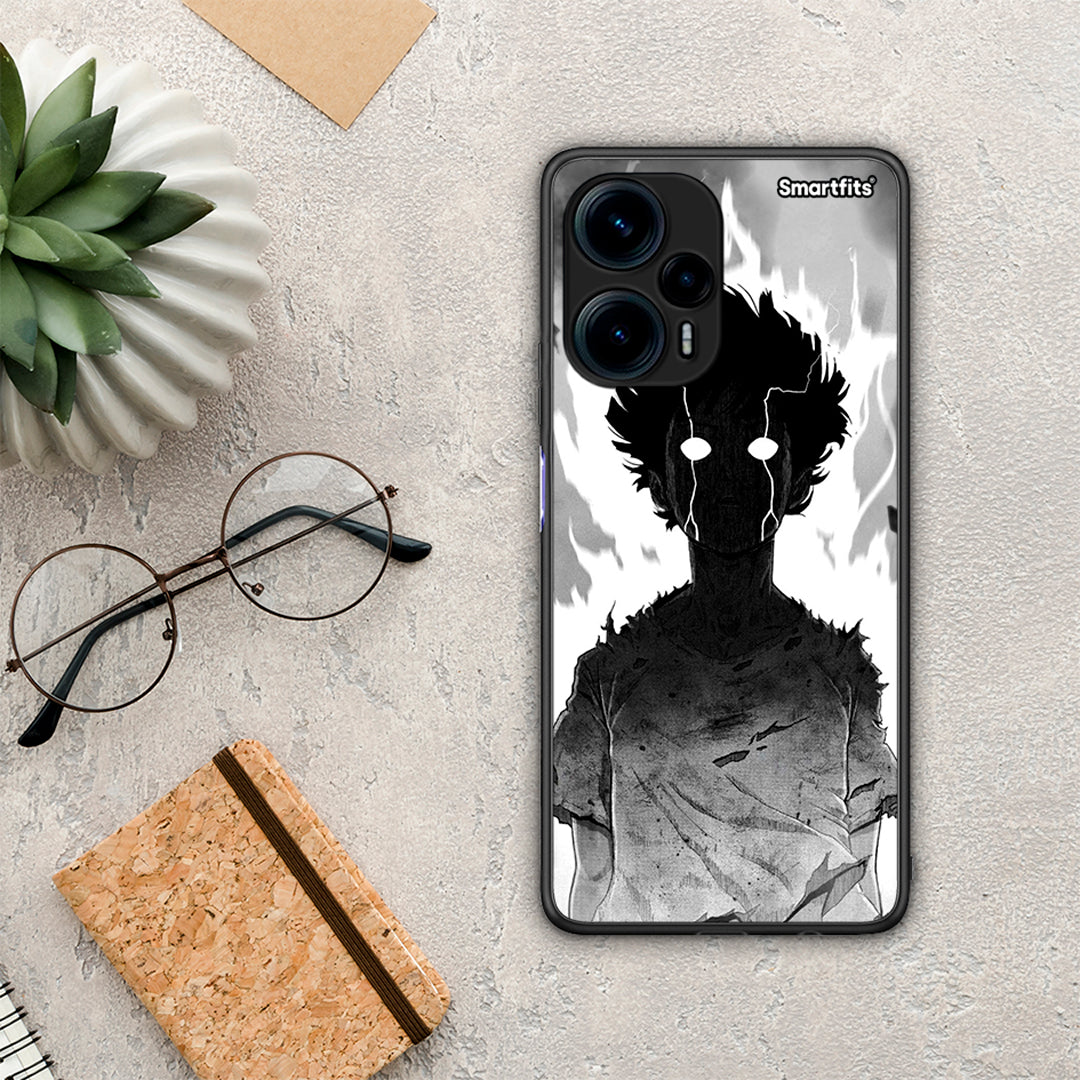 Θήκη Xiaomi Poco F5 5G Anime Boy από τη Smartfits με σχέδιο στο πίσω μέρος και μαύρο περίβλημα | Xiaomi Poco F5 5G Anime Boy Case with Colorful Back and Black Bezels
