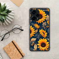 Thumbnail for Θήκη Xiaomi Poco F5 5G Autumn Sunflowers από τη Smartfits με σχέδιο στο πίσω μέρος και μαύρο περίβλημα | Xiaomi Poco F5 5G Autumn Sunflowers Case with Colorful Back and Black Bezels