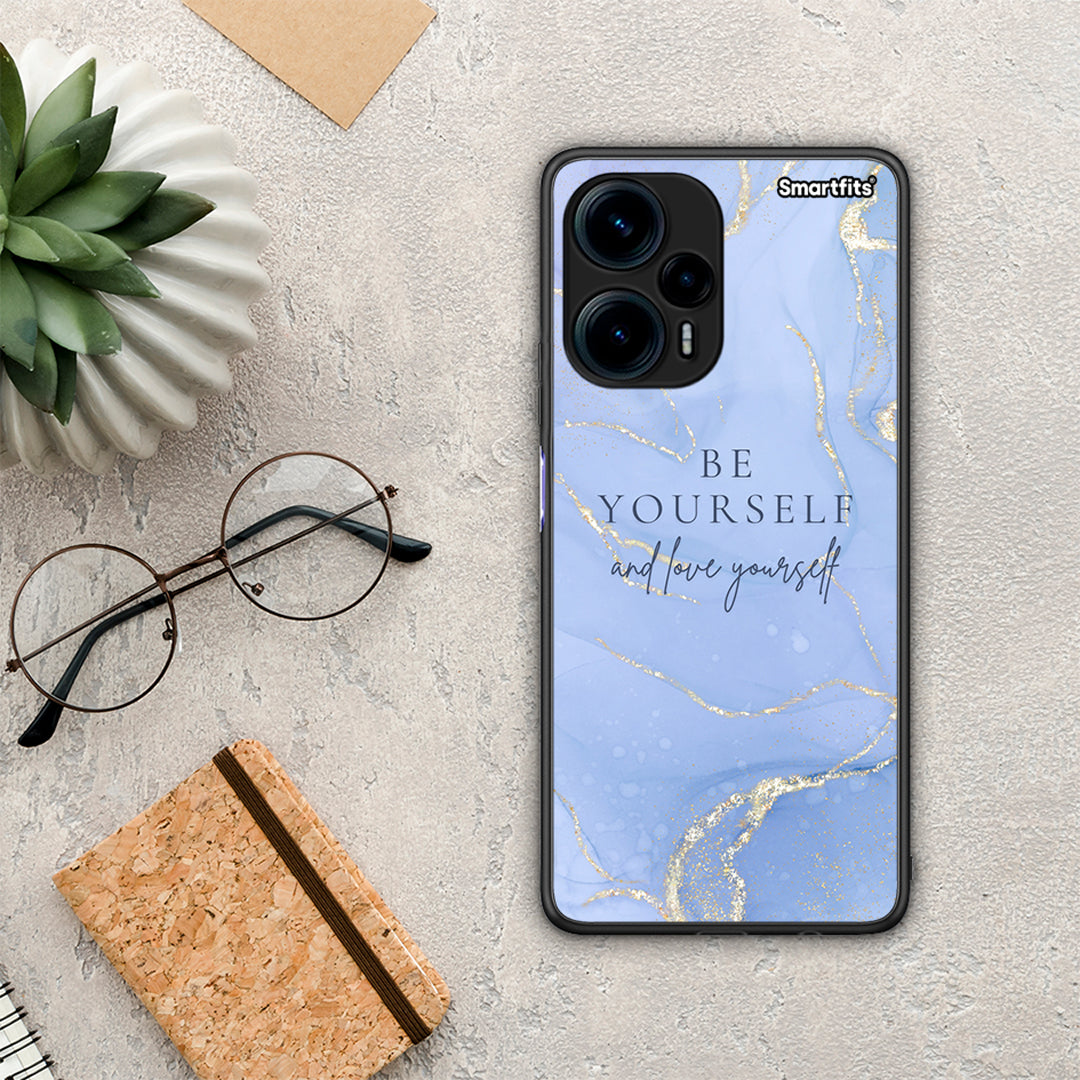 Θήκη Xiaomi Poco F5 5G Be Yourself από τη Smartfits με σχέδιο στο πίσω μέρος και μαύρο περίβλημα | Xiaomi Poco F5 5G Be Yourself Case with Colorful Back and Black Bezels