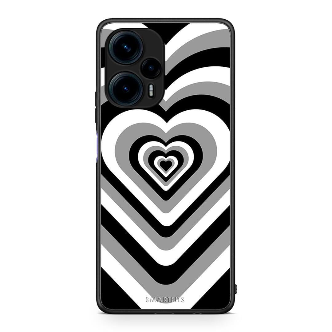 Θήκη Xiaomi Poco F5 5G Black Hearts από τη Smartfits με σχέδιο στο πίσω μέρος και μαύρο περίβλημα | Xiaomi Poco F5 5G Black Hearts Case with Colorful Back and Black Bezels