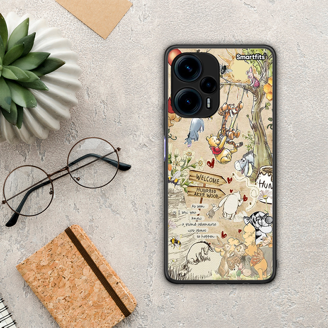 Θήκη Xiaomi Poco F5 5G Happy Friends από τη Smartfits με σχέδιο στο πίσω μέρος και μαύρο περίβλημα | Xiaomi Poco F5 5G Happy Friends Case with Colorful Back and Black Bezels