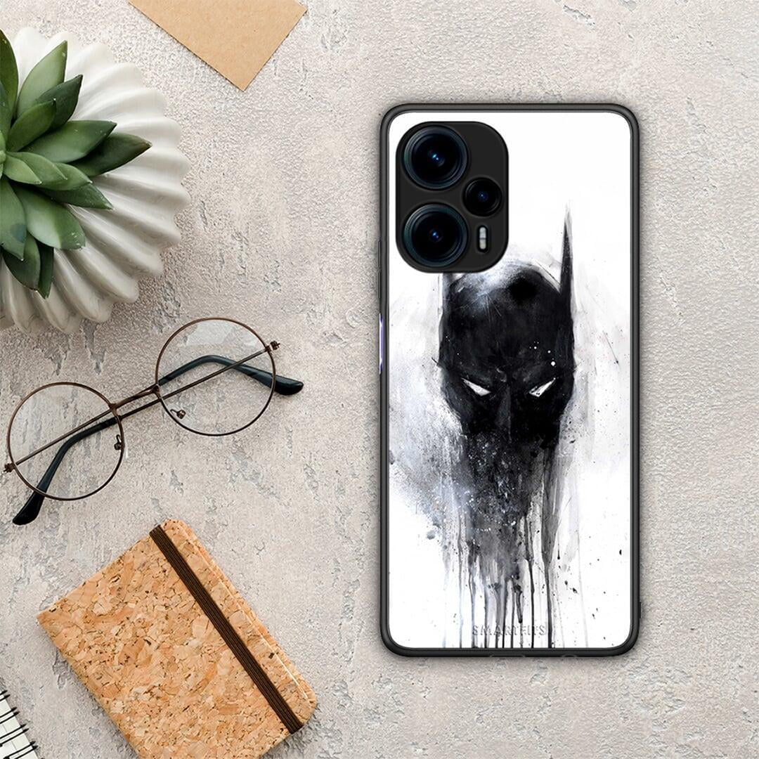 Θήκη Xiaomi Poco F5 5G Hero Paint Bat από τη Smartfits με σχέδιο στο πίσω μέρος και μαύρο περίβλημα | Xiaomi Poco F5 5G Hero Paint Bat Case with Colorful Back and Black Bezels