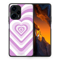 Thumbnail for Θήκη Xiaomi Poco F5 5G Lilac Hearts από τη Smartfits με σχέδιο στο πίσω μέρος και μαύρο περίβλημα | Xiaomi Poco F5 5G Lilac Hearts Case with Colorful Back and Black Bezels