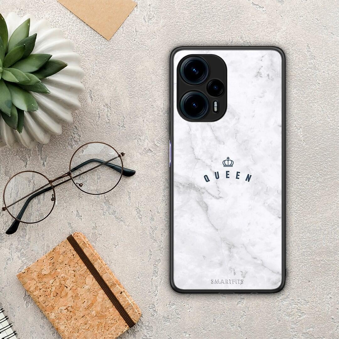 Θήκη Xiaomi Poco F5 5G Marble Queen από τη Smartfits με σχέδιο στο πίσω μέρος και μαύρο περίβλημα | Xiaomi Poco F5 5G Marble Queen Case with Colorful Back and Black Bezels