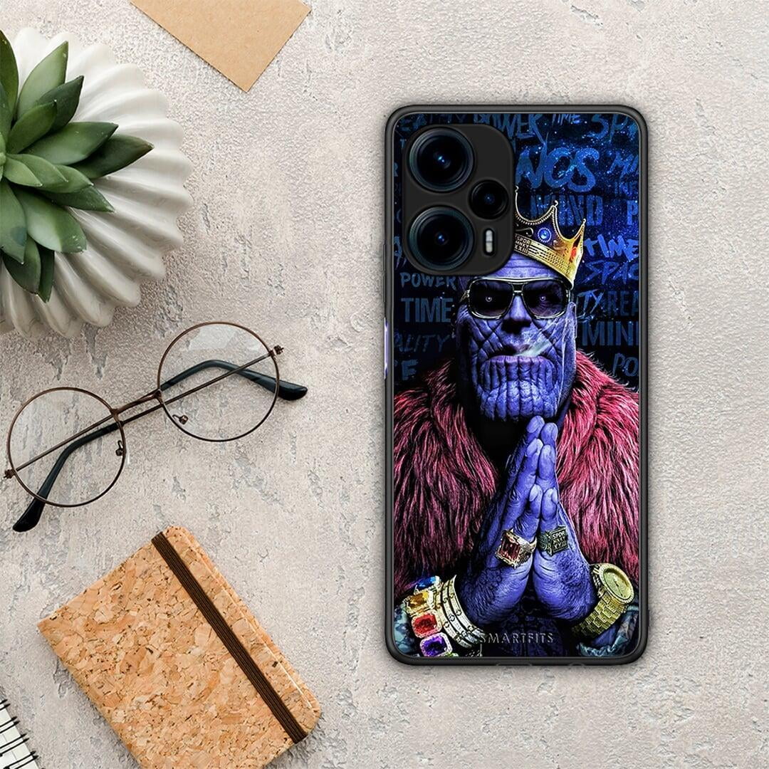 Θήκη Xiaomi Poco F5 5G PopArt Thanos από τη Smartfits με σχέδιο στο πίσω μέρος και μαύρο περίβλημα | Xiaomi Poco F5 5G PopArt Thanos Case with Colorful Back and Black Bezels