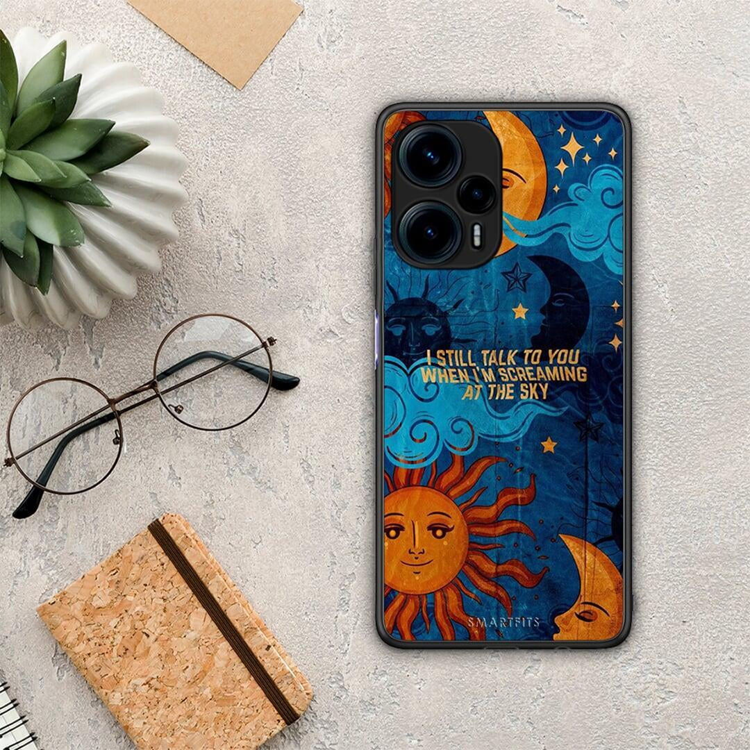 Θήκη Xiaomi Poco F5 5G Screaming Sky από τη Smartfits με σχέδιο στο πίσω μέρος και μαύρο περίβλημα | Xiaomi Poco F5 5G Screaming Sky Case with Colorful Back and Black Bezels