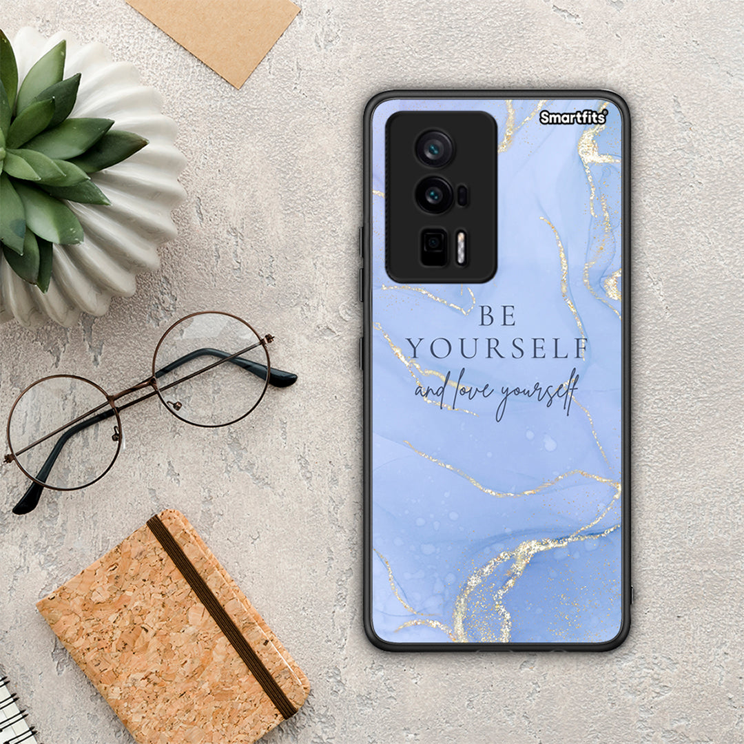 Θήκη Xiaomi Poco F5 Pro / Redmi K60 Pro Be Yourself από τη Smartfits με σχέδιο στο πίσω μέρος και μαύρο περίβλημα | Xiaomi Poco F5 Pro / Redmi K60 Pro Be Yourself Case with Colorful Back and Black Bezels